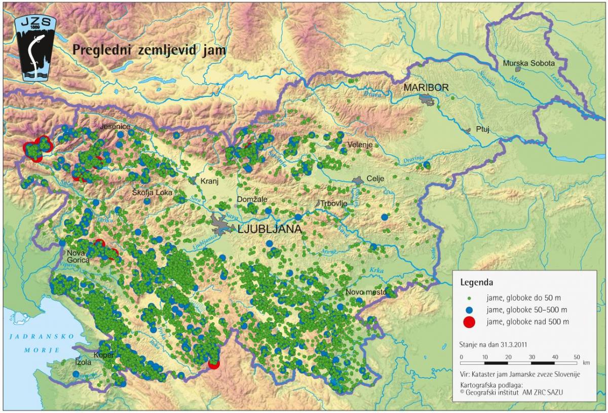 Peta gua-gua di Slovenia