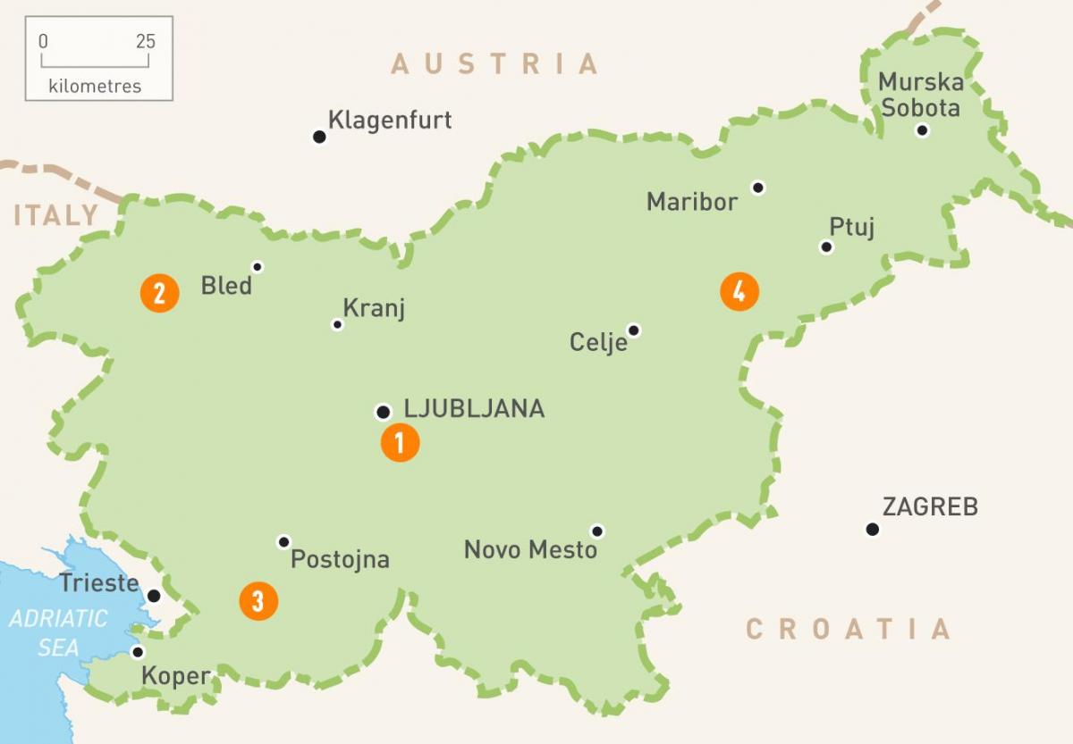 Peta kami mesto Slovenia