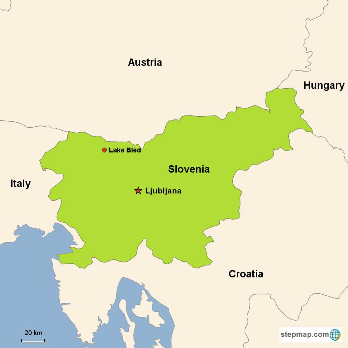 Peta pusat Slovenia