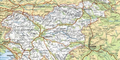 Peta kejiranan Slovenia