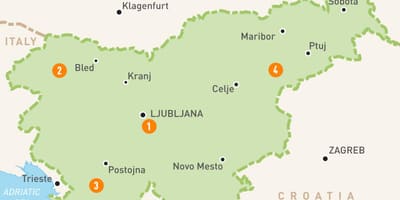 Peta Slovenia kawasan