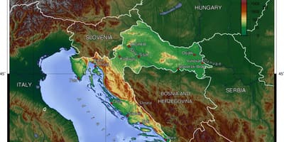 Peta Slovenia topografi